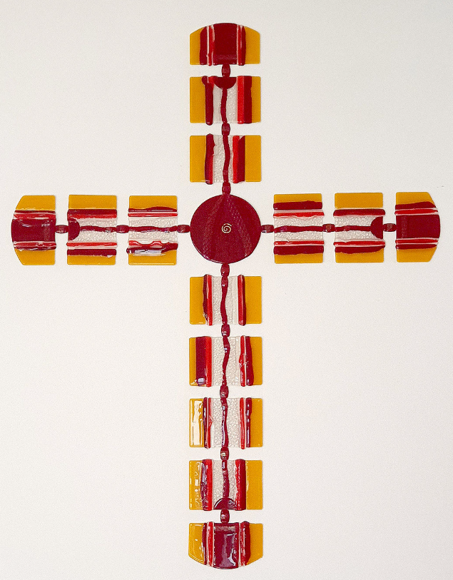 Künstlerin: Anita Bartlmä-Kundner · 2005, Glas in verschiedenen Formen, Maße: ca. 250 x 150 cm